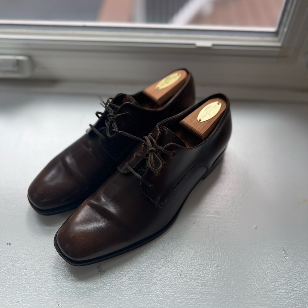 Lavorazione originale Salvatore Ferragamo made in Italy, Leather Men's Shoes